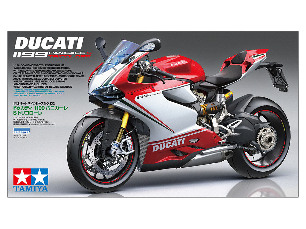 14132 Tamiya 1/12 1199 Panigale S Tricolore Model Kit