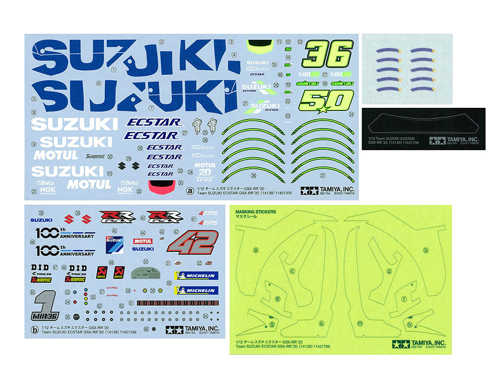 14139 Tamiya 1/12 Team Suzuki Ecstar Gsx -Rr 20 Model Kit