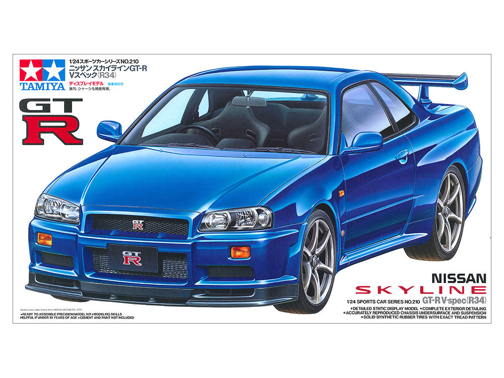 24210 Tamiya 1/24 Nissan Skyline Gt-R V-Spec R34 Model Kit