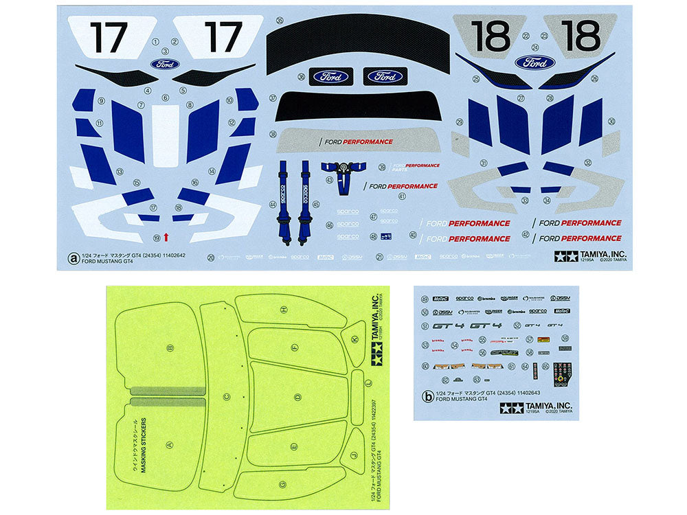 24354 Tamiya 1/24 Ford Mustang GT4 Model Kit