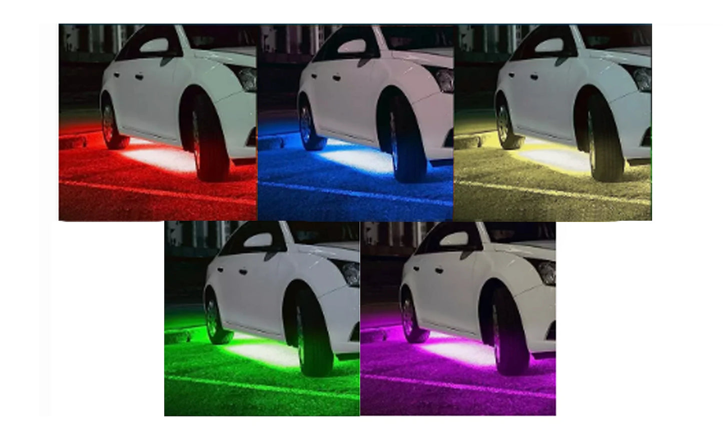 Green LED Underglow strip light kit