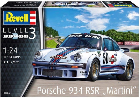 07685 Revell 1/24 Porsche 934 RSR “Martini Racing" Model Kit