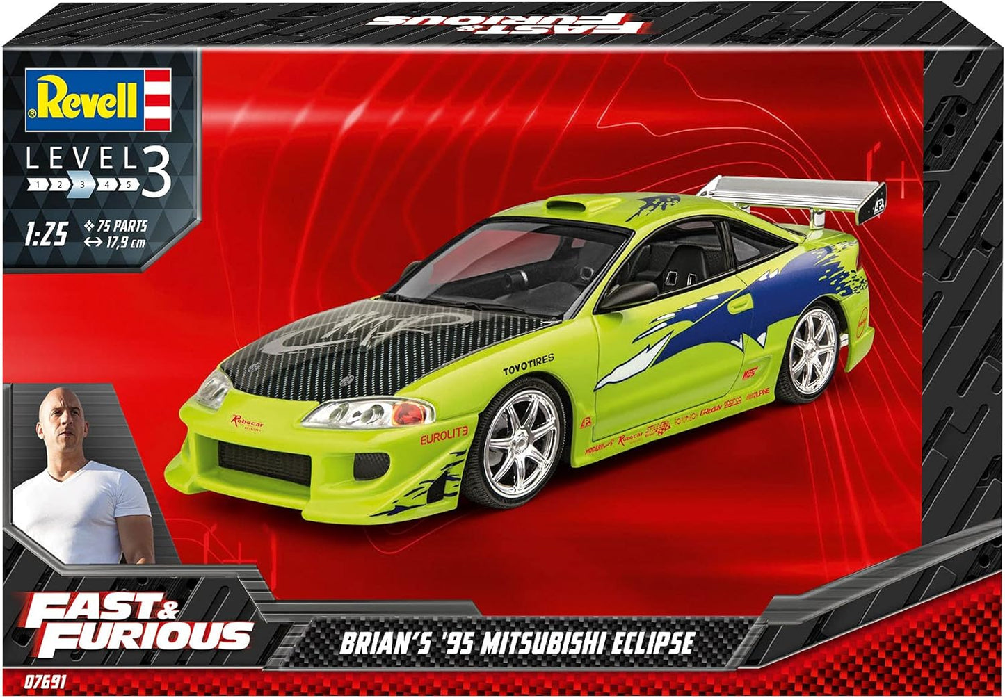 07691 Revell 1/25 Fast & Furious Brian's 1995 Mitsubishi Eclipse Model Kit