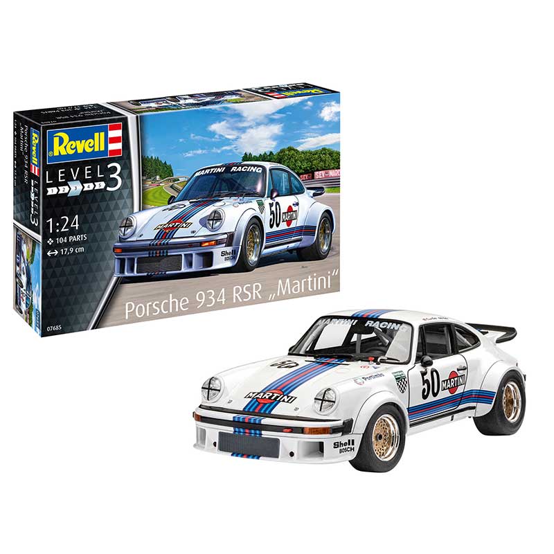 07685 Revell 1/24 Porsche 934 RSR “Martini Racing" Model Kit