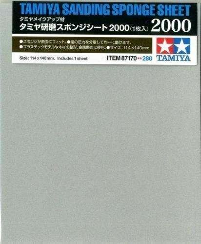 87170 Tamiya Sanding Sponge Sheet 2000 Grit